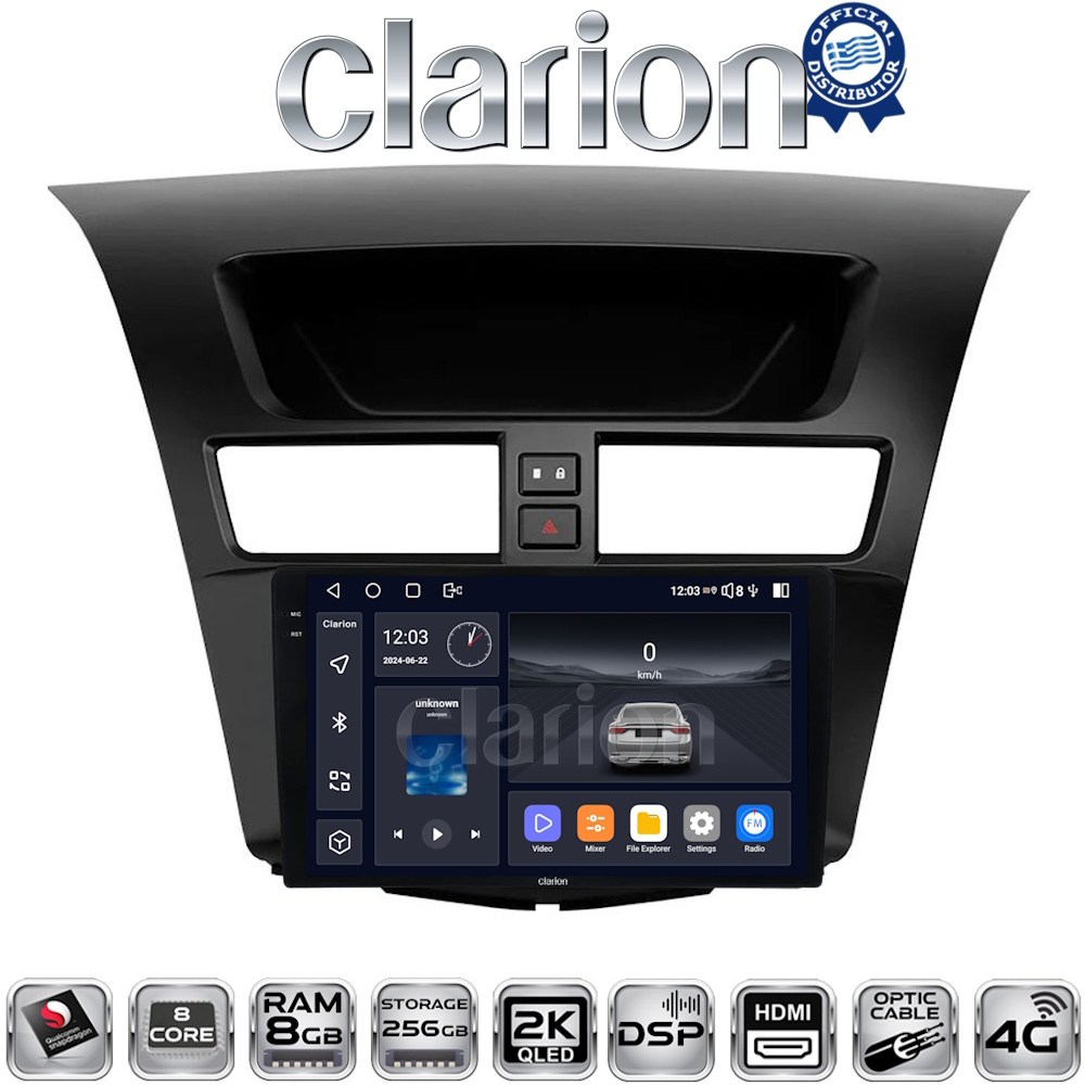 CLARION GL75994 Οθόνη OEM Multimedia Αυτοκινήτου για Mazda BT50 2012 > 2018 (CarPlay/AndroidAuto/BT/GPS/WIFI/GPRS)