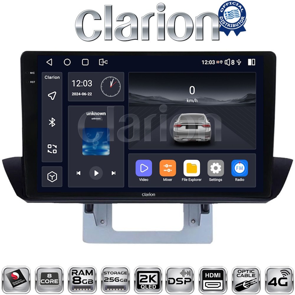 CLARION GL75994UP Οθόνη OEM Multimedia Αυτοκινήτου για Mazda BT50 2012 > 2018 (CarPlay/AndroidAuto/BT/GPS/WIFI/GPRS)