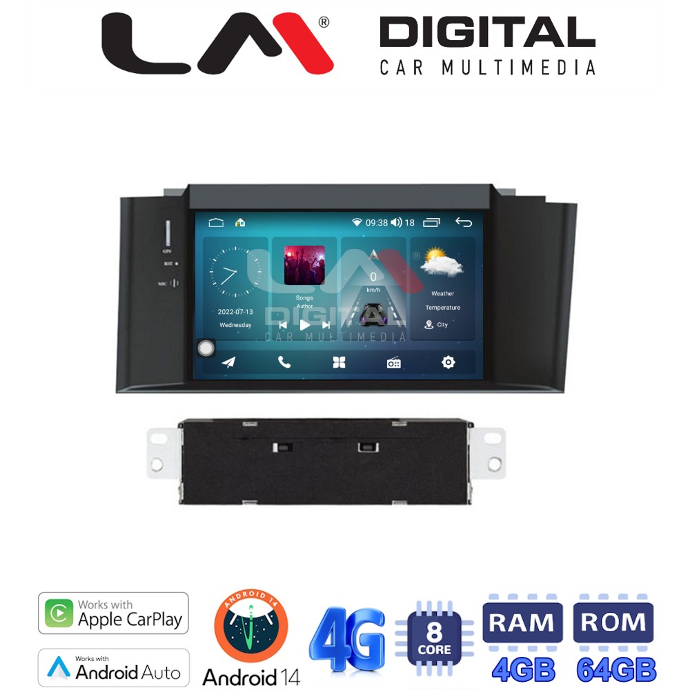 LM Digital - LM C8241 GPS Οθόνη OEM Multimedia Αυτοκινήτου για CITROEN C4 2012-2014 (CarPlay/AndroidAuto/BT/GPS/WIFI/GPRS)