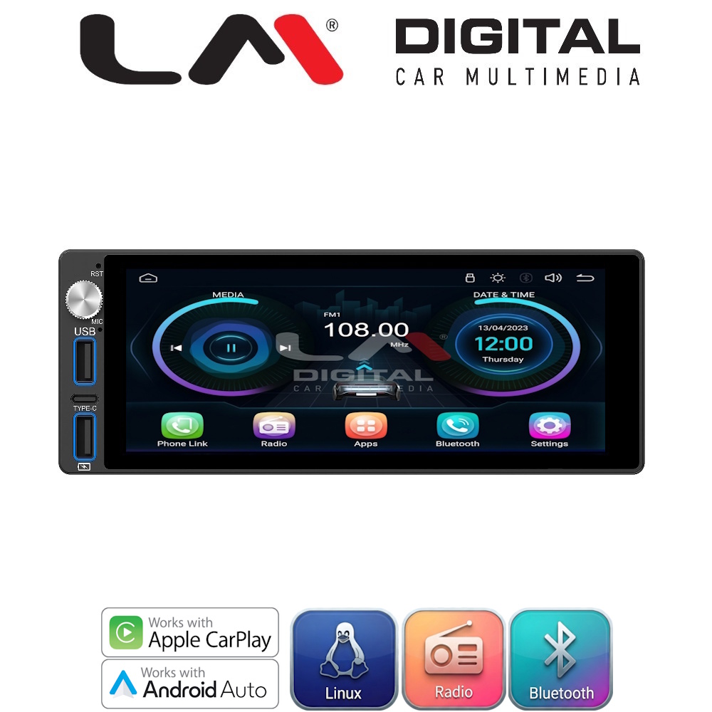 LM Digital - LM LX555 Οθόνη OEM Multimedia Αυτοκινήτου για  (CarPlay/AndroidAuto/BT/WIFI) Linux OS