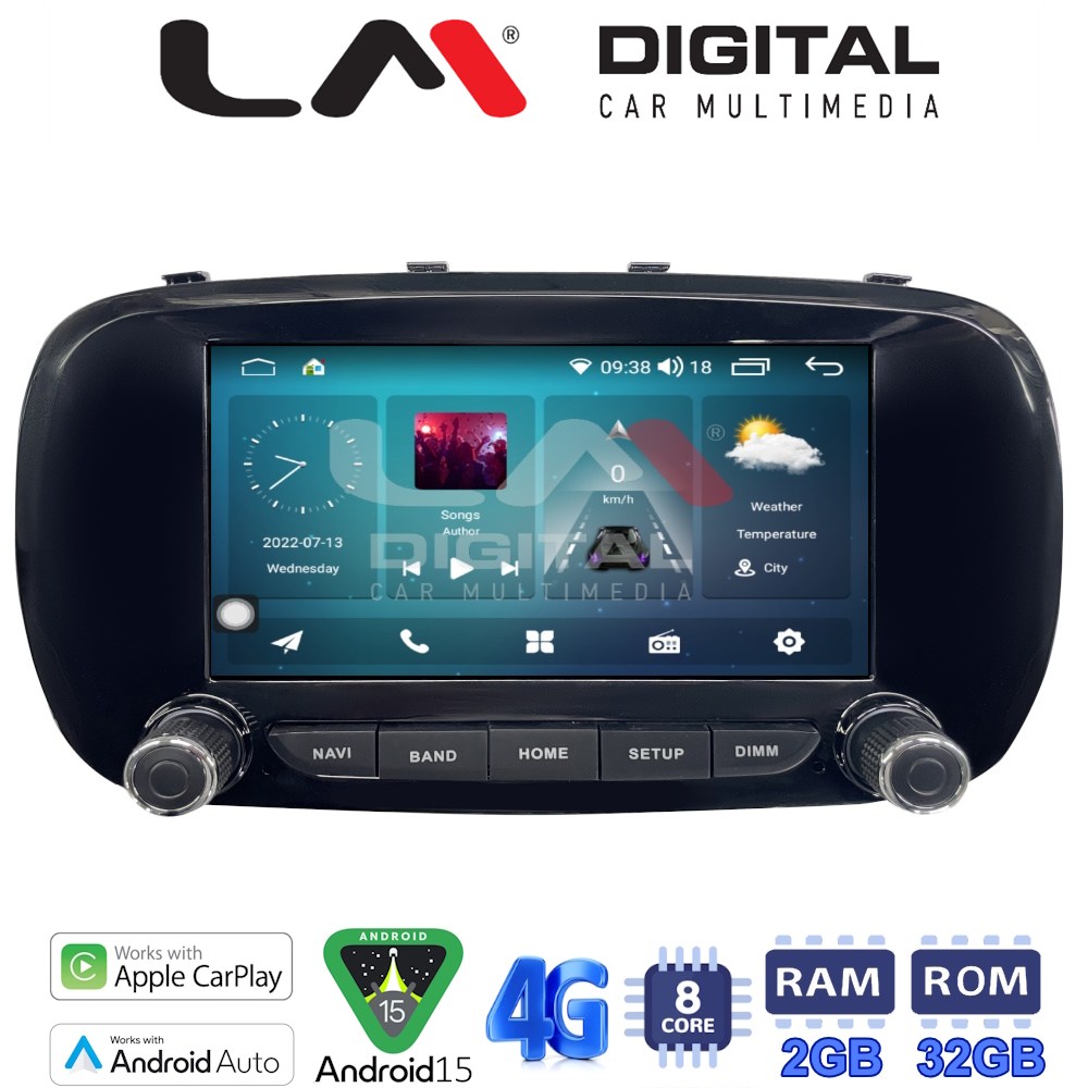 LM Digital - LM R8199 GPS Οθόνη OEM Multimedia Αυτοκινήτου για FIAT 500X 2014> (CarPlay/AndroidAuto/BT/GPS/WIFI/GPRS)