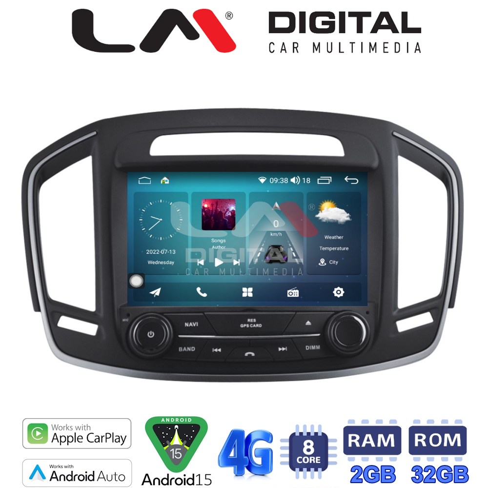 LM Digital - LM R8338 GPS Οθόνη OEM Multimedia Αυτοκινήτου για OPEL INSIGNIA 2014-2016 (CarPlay/AndroidAuto/BT/GPS/WIFI/GPRS)