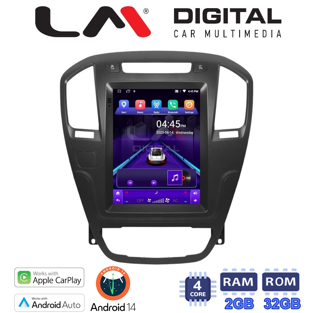 LM Digital - LM TN4114BR GPS Οθόνη OEM Multimedia τυπου Tesla 9,7inch Opel Insignia (CarPlay/AndroidAuto/BT/GPS/WIFI/GPRS)