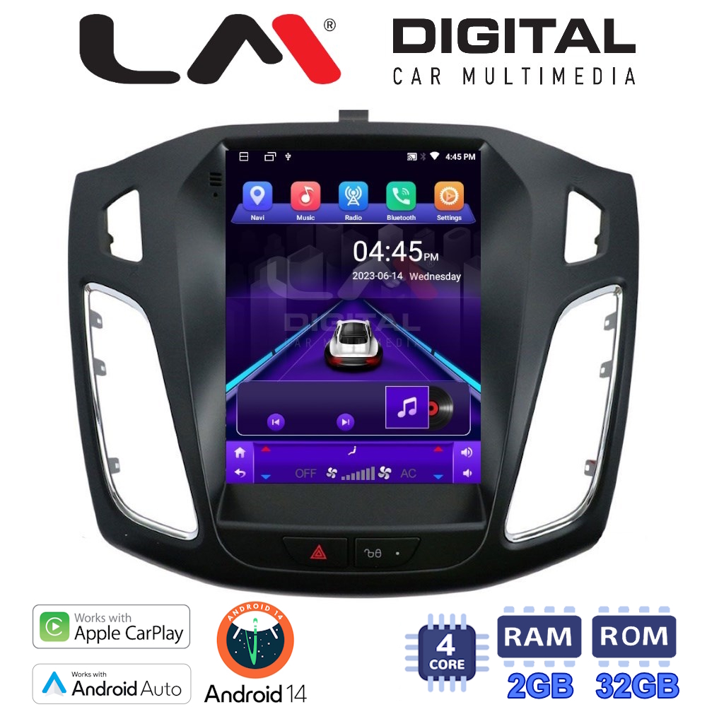 LM Digital - LM TN4501 GPS Οθόνη OEM Multimedia τυπου Tesla 9,7inch Ford Focus 2011 > 2018 (CarPlay/AndroidAuto/BT/GPS/WIFI/GPRS)