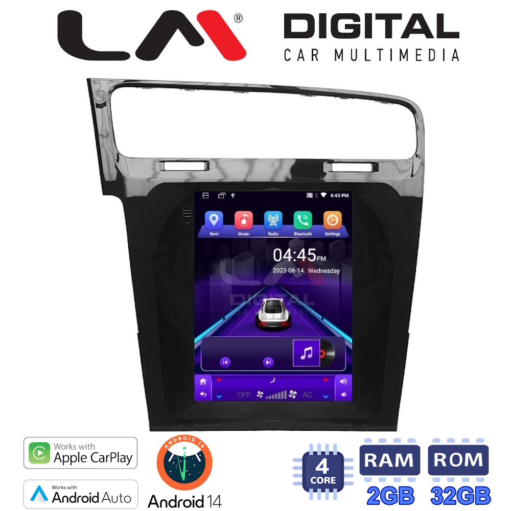 LM Digital - LM TN4591 GPS Οθόνη OEM Multimedia τυπου Tesla 9,7inch VW Golf 7 (CarPlay/AndroidAuto/BT/GPS/WIFI/GPRS)
