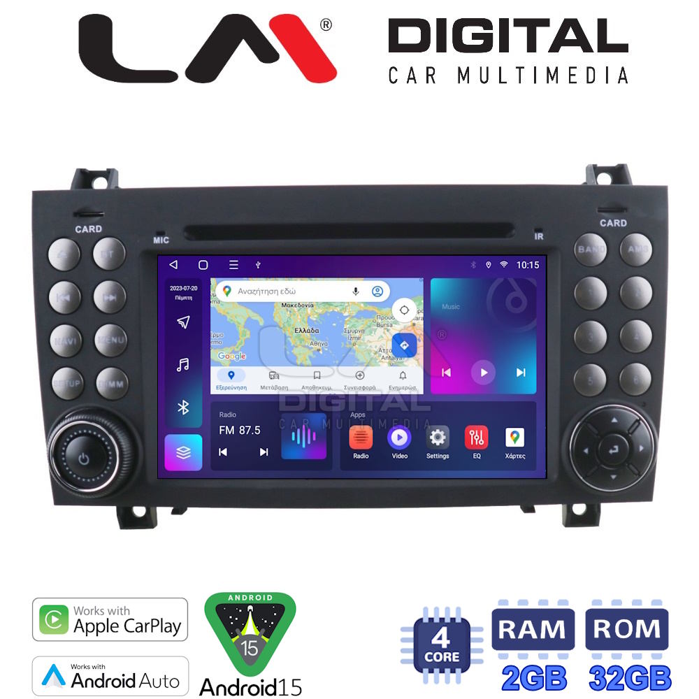LM Digital - LM V4096 GPS Οθόνη OEM Multimedia Αυτοκινήτου για MERCEDES SLK (R171) 2004 > 2010 (CarPlay/AndroidAuto/BT/GPS/WIFI/GPRS)