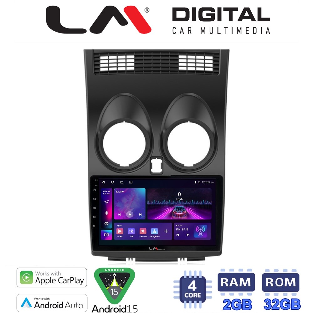 LM Digital - LM ZA4001 GPS Οθόνη OEM Multimedia Αυτοκινήτου για NISSAN QASHQAI 2007 > 2013 (CarPlay/AndroidAuto/BT/GPS/WIFI/GPRS)