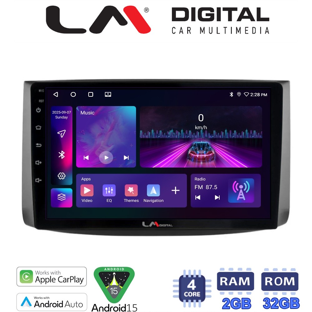 LM Digital - LM ZA4021 GPS Οθόνη OEM Multimedia Αυτοκινήτου για Chevrolet Aveo 2006 > 2010 (CarPlay/AndroidAuto/BT/GPS/WIFI/GPRS)