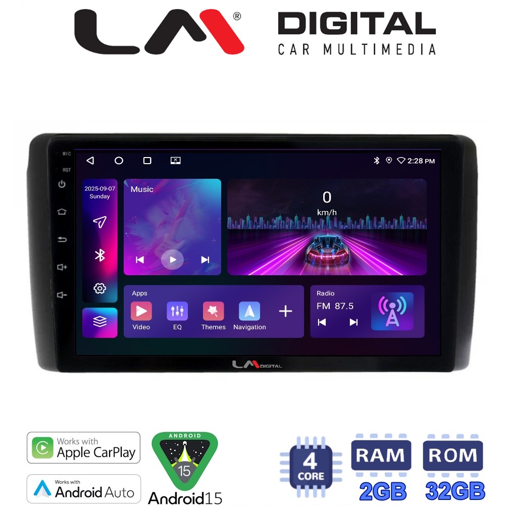 LM Digital - LM ZA4070 GPS Οθόνη OEM Multimedia Αυτοκινήτου για Nissan Leaf 2009 > 2017 (CarPlay/AndroidAuto/BT/GPS/WIFI/GPRS)