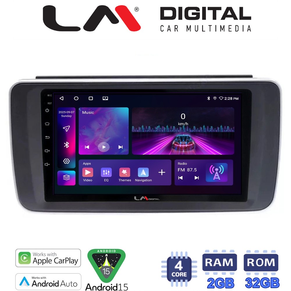 LM Digital - LM ZA4073 GPS Οθόνη OEM Multimedia Αυτοκινήτου για Nissan Leaf 2018 > (CarPlay/AndroidAuto/BT/GPS/WIFI/GPRS)