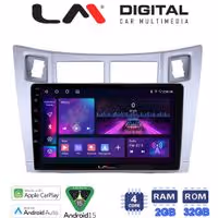 LM Digital - LM ZA4084S GPS Οθόνη OEM Multimedia Αυτοκινήτου για Τoyota Yaris 2006 > 2011 (CarPlay/AndroidAuto/BT/GPS/WIFI/GPRS)