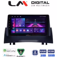 LM Digital - LM ZA4138 GPS Οθόνη OEM Multimedia Αυτοκινήτου για Renault Megane2 2002 > 2008 (CarPlay/AndroidAuto/BT/GPS/WIFI/GPRS)