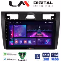LM Digital - LM ZA4140B GPS Οθόνη OEM Multimedia Αυτοκινήτου για Ford Fiesta 2006 -> 2008 (CarPlay/AndroidAuto/BT/GPS/WIFI/GPRS)