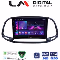 LM Digital - LM ZA4197 GPS Οθόνη OEM Multimedia Αυτοκινήτου για Fiat Doblo - Combo 2015 > 2018 (CarPlay/AndroidAuto/BT/GPS/WIFI/GPRS)