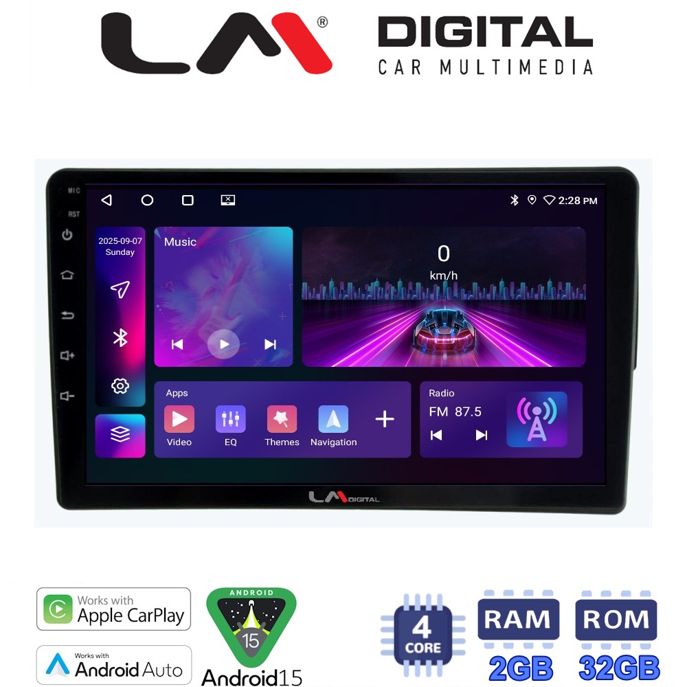 LM Digital - LM ZA4198 GPS Οθόνη OEM Multimedia Αυτοκινήτου για Fiat 500 2017 > (CarPlay/AndroidAuto/BT/GPS/WIFI/GPRS)