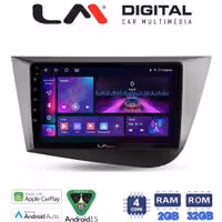 LM Digital - LM ZA4217 GPS Οθόνη OEM Multimedia Αυτοκινήτου για Seat Leon 2005>2012 (CarPlay/AndroidAuto/BT/GPS/WIFI/GPRS)