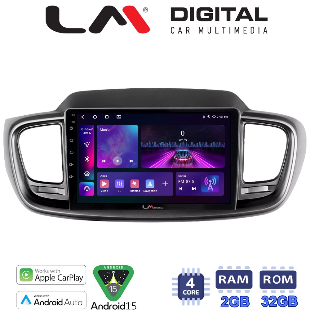 LM Digital - LM ZA4224 GPS Οθόνη OEM Multimedia Αυτοκινήτου για Kia Sorento 2013 > 2020 (CarPlay/AndroidAuto/BT/GPS/WIFI/GPRS)