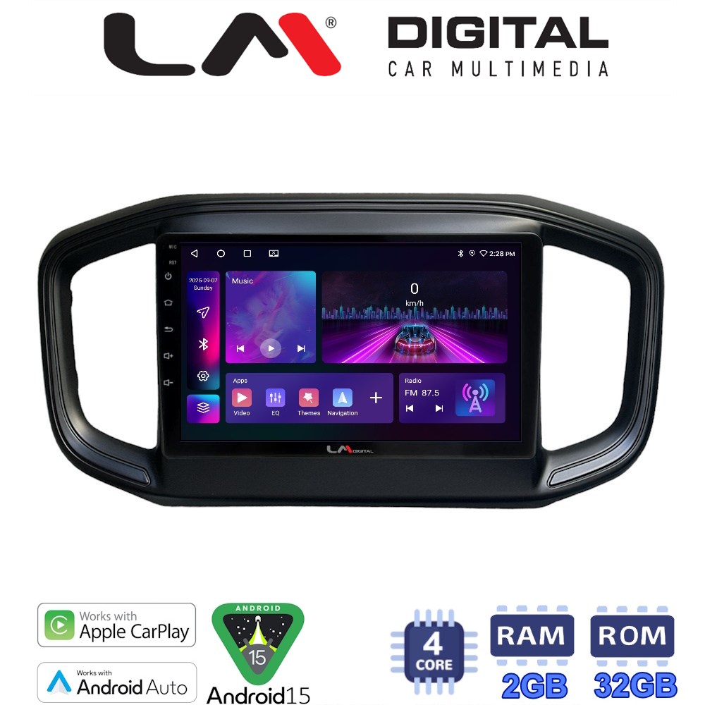 LM Digital - LM ZA4259 GPS Οθόνη OEM Multimedia Αυτοκινήτου για Fiat Strada 2021> (CarPlay/AndroidAuto/BT/GPS/WIFI/GPRS)