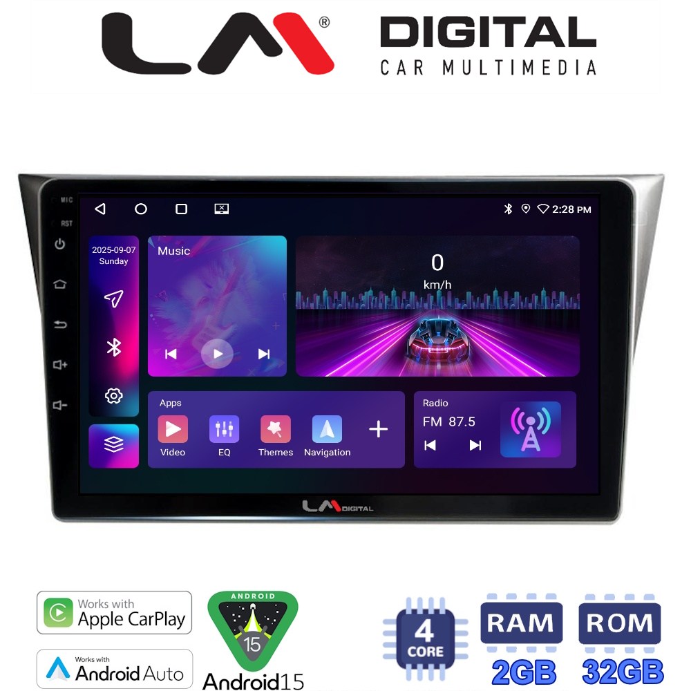 LM Digital - LM ZA4271 GPS Οθόνη OEM Multimedia Αυτοκινήτου για Subaru Impreza 2000 > 2007 (CarPlay/AndroidAuto/BT/GPS/WIFI/GPRS)