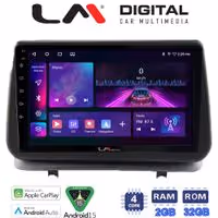 LM Digital - LM ZA4319 GPS Οθόνη OEM Multimedia Αυτοκινήτου για Renault Clio III 2005 > 2011 (CarPlay/AndroidAuto/BT/GPS/WIFI/GPRS)