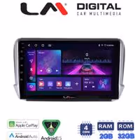 LM Digital - LM ZA4374 GPS Οθόνη OEM Multimedia Αυτοκινήτου για PEUGEOT 208-2008 2012>  (CarPlay/AndroidAuto/BT/GPS/WIFI/GPRS)