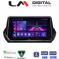 LM Digital - LM ZA4375 GPS Οθόνη OEM Multimedia Αυτοκινήτου για PEUGEOT 208-2008 2012>  (CarPlay/AndroidAuto/BT/GPS/WIFI/GPRS)