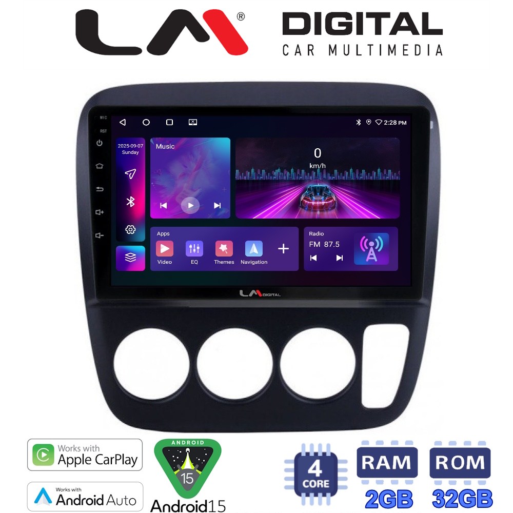 LM Digital - LM ZA4376A GPS Οθόνη OEM Multimedia Αυτοκινήτου για HONDA CRV  1996-2006 (CarPlay/AndroidAuto/BT/GPS/WIFI/GPRS)
