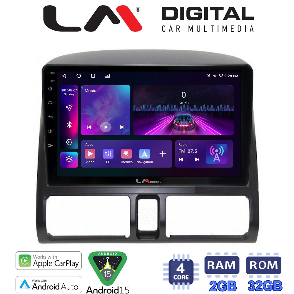 LM Digital - LM ZA4376CL GPS Οθόνη OEM Multimedia Αυτοκινήτου για HONDA CRV  1996-2006 (CarPlay/AndroidAuto/BT/GPS/WIFI/GPRS)