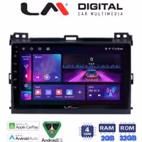 LM Digital - LM ZA4384 GPS Οθόνη OEM Multimedia Αυτοκινήτου για TOYOTA LANDCRUISER J100 2003>2009   (CarPlay/AndroidAuto/BT/GPS/WIFI/GPRS)