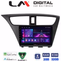 LM Digital - LM ZA4389 GPS Οθόνη OEM Multimedia Αυτοκινήτου για Honda Civic 2012 > 2016 (CarPlay/AndroidAuto/BT/GPS/WIFI/GPRS)