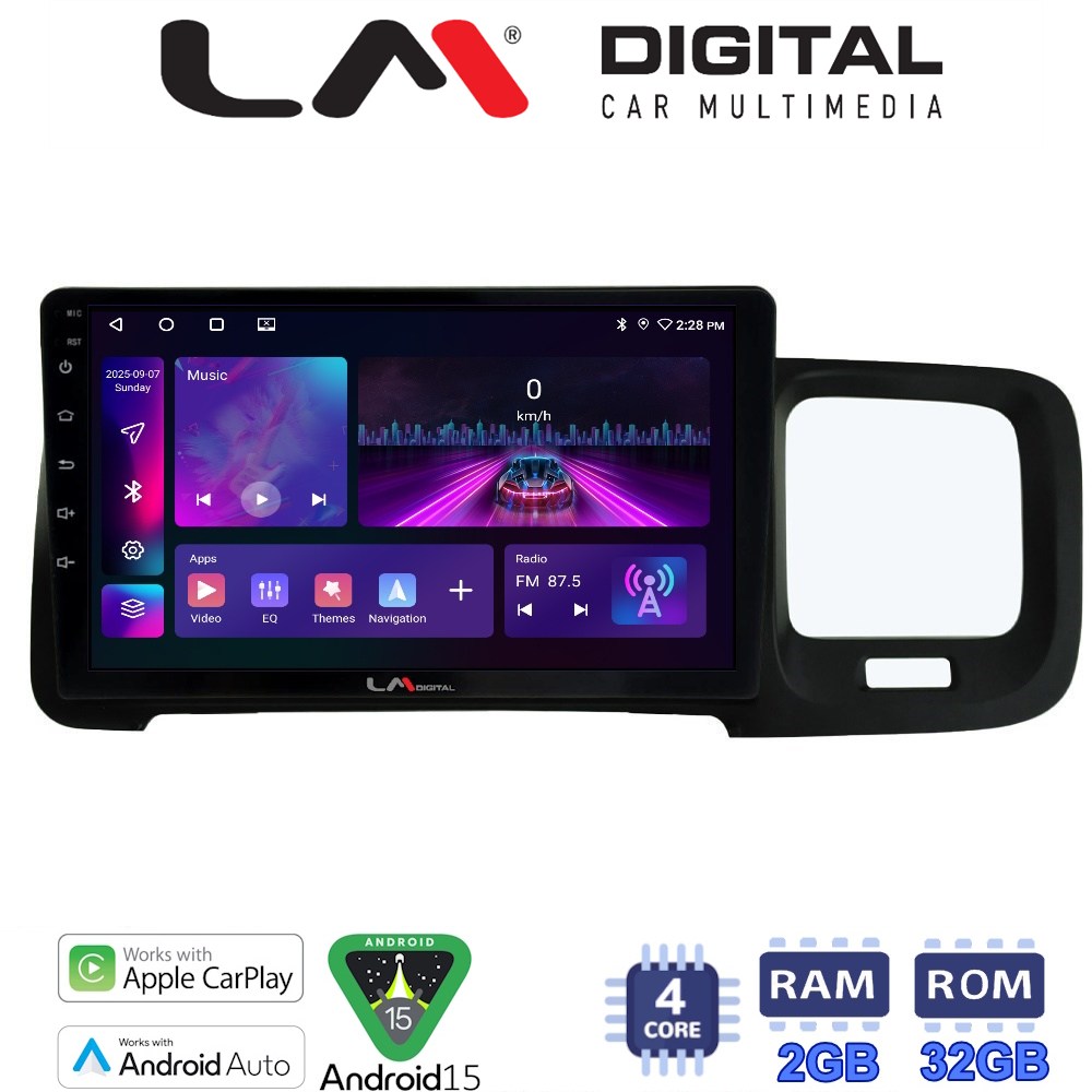 LM Digital - LM ZA4392 GPS Οθόνη OEM Multimedia Αυτοκινήτου για Volvo S60 2010 > 2018 (CarPlay/AndroidAuto/BT/GPS/WIFI/GPRS)