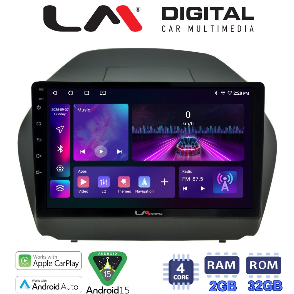 LM Digital - LM ZA4414 GPS Οθόνη OEM Multimedia Αυτοκινήτου για HYUNDAI IX35 2009>2015  (CarPlay/AndroidAuto/BT/GPS/WIFI/GPRS)