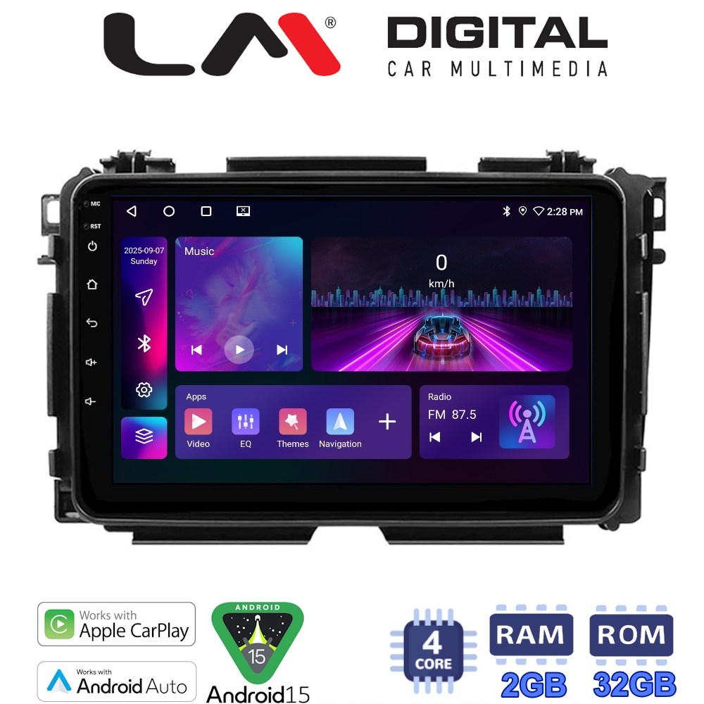 LM Digital - LM ZA4422 GPS Οθόνη OEM Multimedia Αυτοκινήτου για HONDA HRV 2015> (CarPlay/AndroidAuto/BT/GPS/WIFI/GPRS)