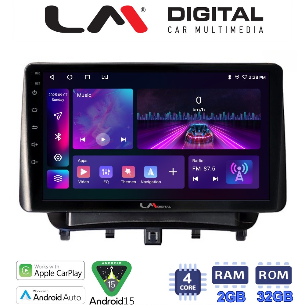 LM Digital - LM ZA4453 GPS Οθόνη OEM Multimedia Αυτοκινήτου για Ford Transit Courier 2014> (CarPlay/AndroidAuto/BT/GPS/WIFI/GPRS)
