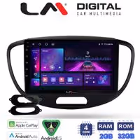 LM Digital - LM ZA4455 GPS Οθόνη OEM Multimedia Αυτοκινήτου για HYUNDAI i10 2008>2013 (CarPlay/AndroidAuto/BT/GPS/WIFI/GPRS)