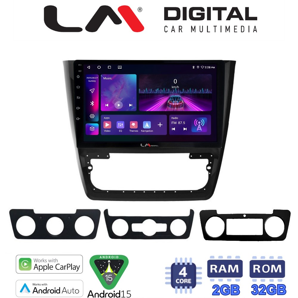 LM Digital - LM ZA4482 GPS Οθόνη OEM Multimedia Αυτοκινήτου για SKODA  YETI 2014> (CarPlay/AndroidAuto/BT/GPS/WIFI/GPRS)