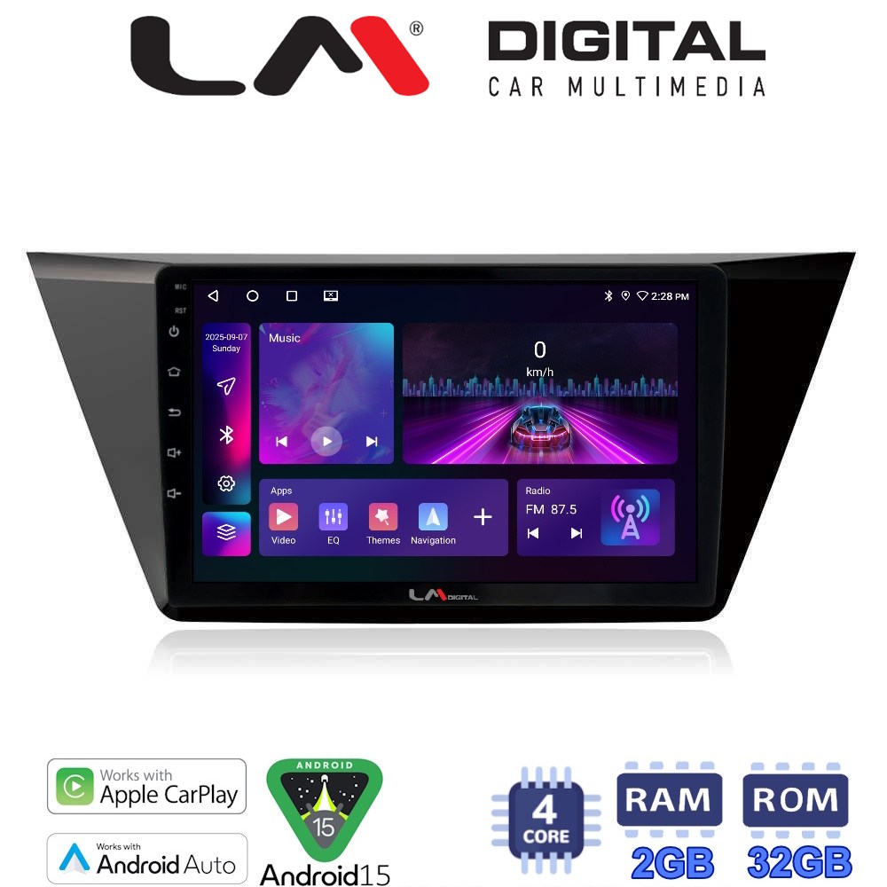 LM Digital - LM ZA4522 GPS Οθόνη OEM Multimedia Αυτοκινήτου για VW TOURAN 2016> (CarPlay/AndroidAuto/BT/GPS/WIFI/GPRS)