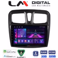 LM Digital - LM ZA4557 GPS Οθόνη OEM Multimedia Αυτοκινήτου για Dacia Santero 2012 > 2020 (CarPlay/AndroidAuto/BT/GPS/WIFI/GPRS)