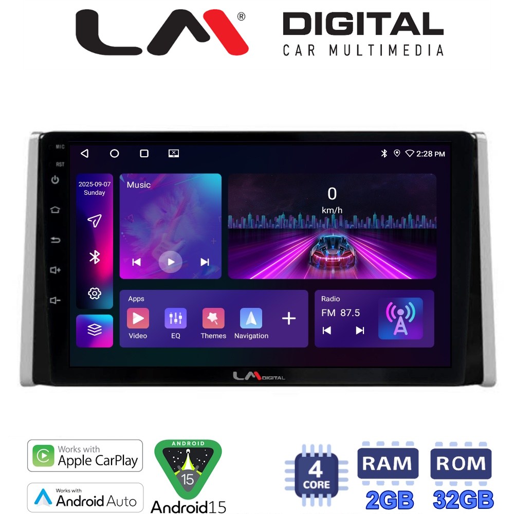 LM Digital - LM ZA4572 GPS Οθόνη OEM Multimedia Αυτοκινήτου για TOYOTA RAV 4  2019 >  (CarPlay/AndroidAuto/BT/GPS/WIFI/GPRS)