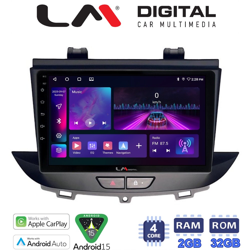 LM Digital - LM ZA4664 GPS Οθόνη OEM Multimedia Αυτοκινήτου για Opel Crossland-Grandland 2017 > (CarPlay/AndroidAuto/BT/GPS/WIFI/GPRS)