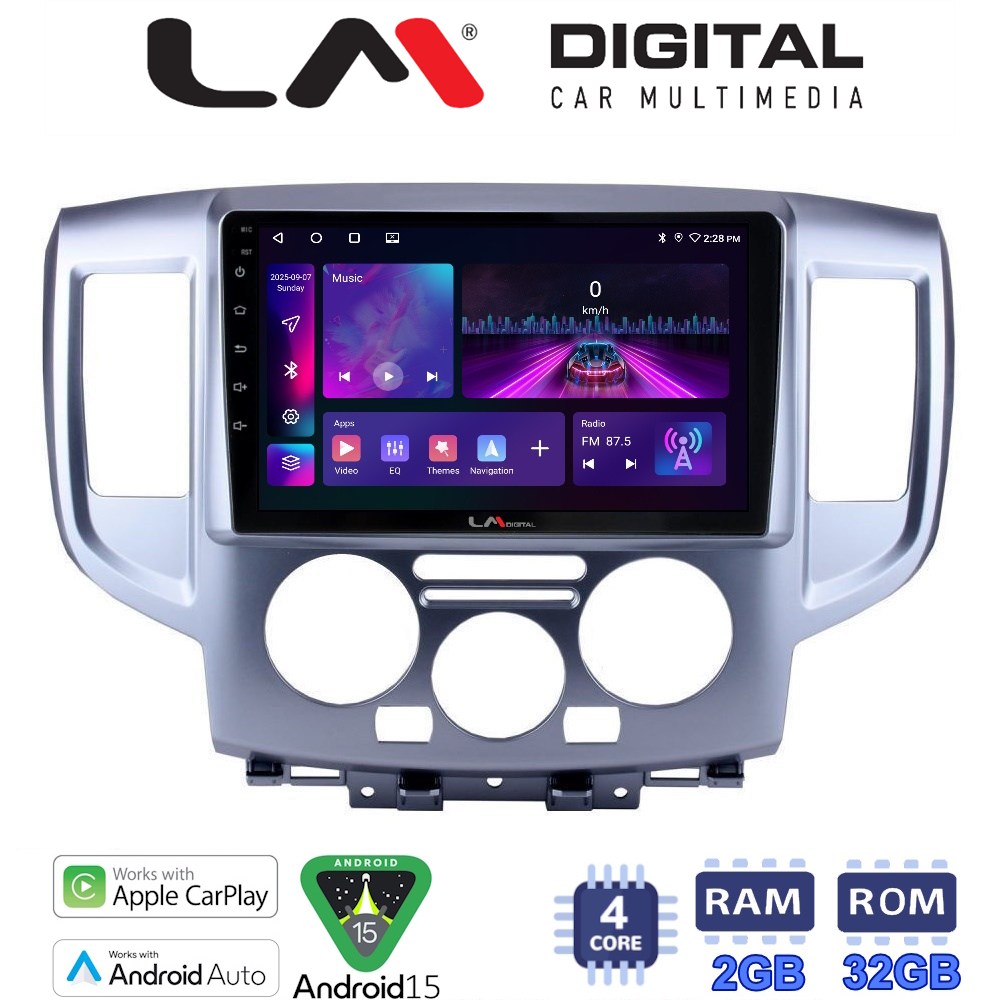 LM Digital - LM ZA4685 GPS Οθόνη OEM Multimedia Αυτοκινήτου για Nissan NV200 2009> (CarPlay/AndroidAuto/BT/GPS/WIFI/GPRS)