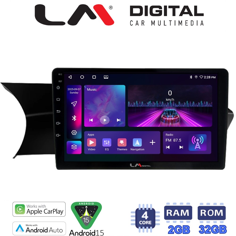 LM Digital - LM ZA4824 GPS Οθόνη OEM Multimedia Αυτοκινήτου για 0 (CarPlay/AndroidAuto/BT/GPS/WIFI/GPRS)