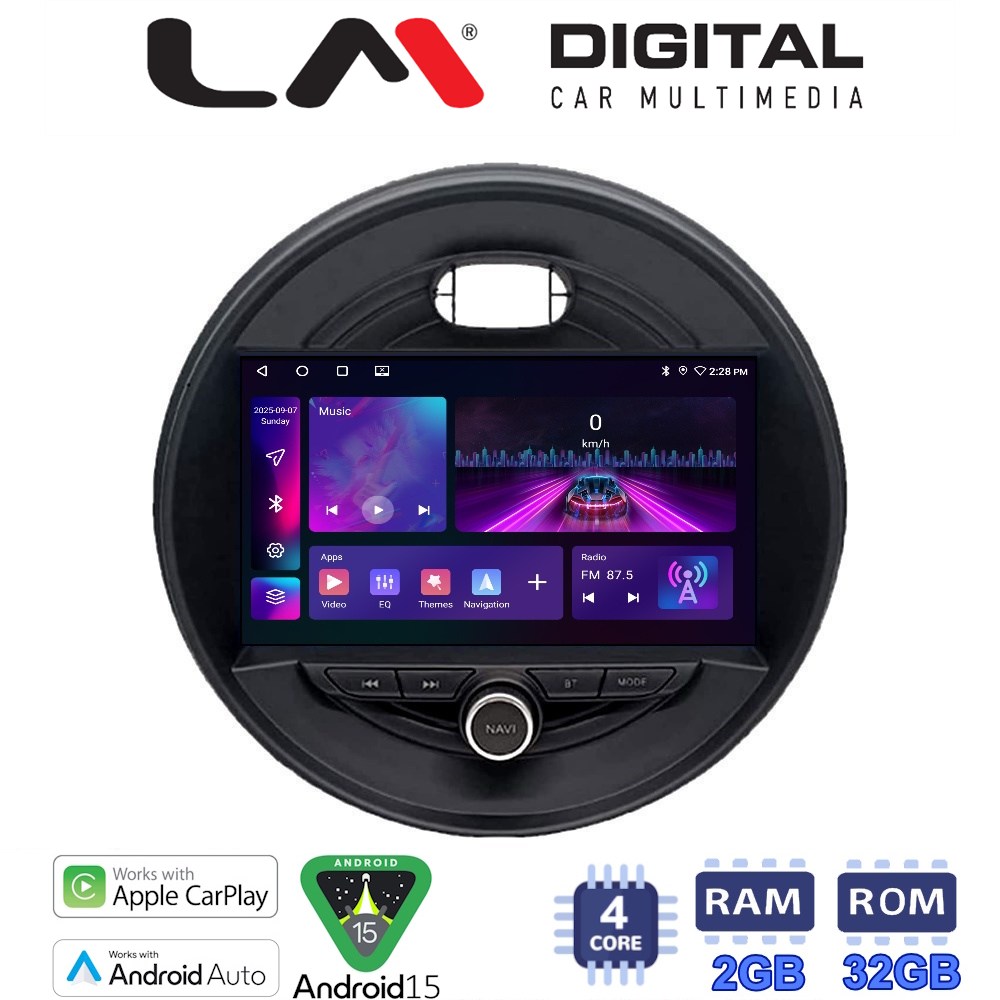 LM Digital - LM ZA4845 GPS Οθόνη OEM Multimedia Αυτοκινήτου για Mini Cooper & Clubman 2015> (CarPlay/AndroidAuto/BT/GPS/WIFI/GPRS)