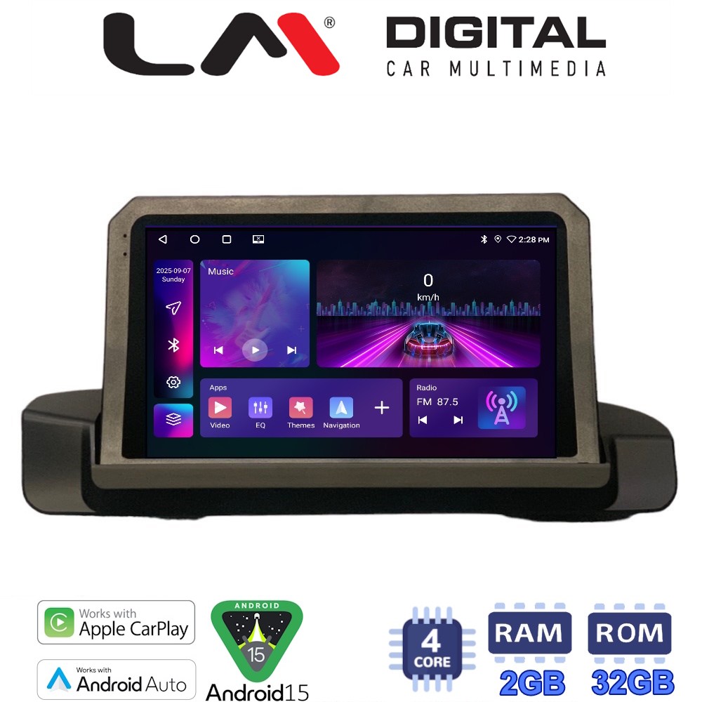 LM Digital - LM ZA4895 GPS Οθόνη OEM Multimedia Αυτοκινήτου για BMW 3 series (E90-91-92) 2005-2012 (CarPlay/AndroidAuto/BT/GPS/WIFI/GPRS)