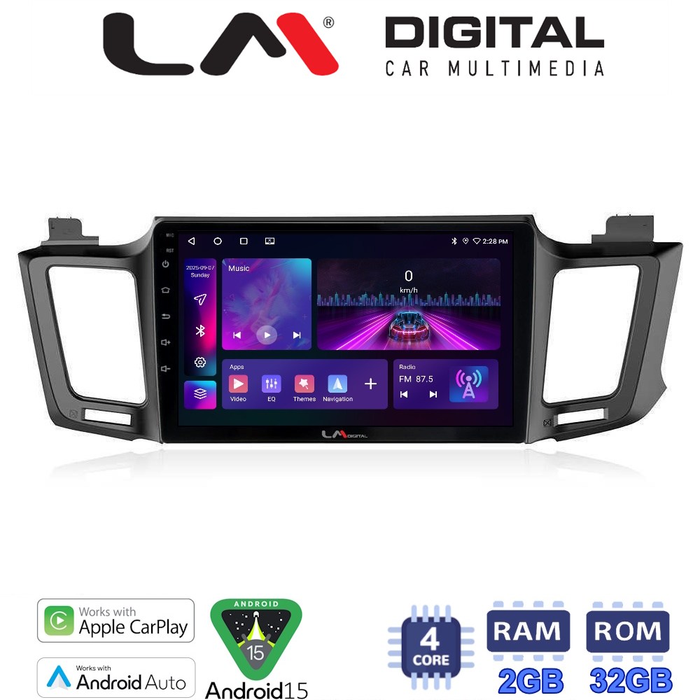 LM Digital - LM ZA4947 GPS Οθόνη OEM Multimedia Αυτοκινήτου για TOYOTA RAV 4  2013 > 2020 (CarPlay/AndroidAuto/BT/GPS/WIFI/GPRS)