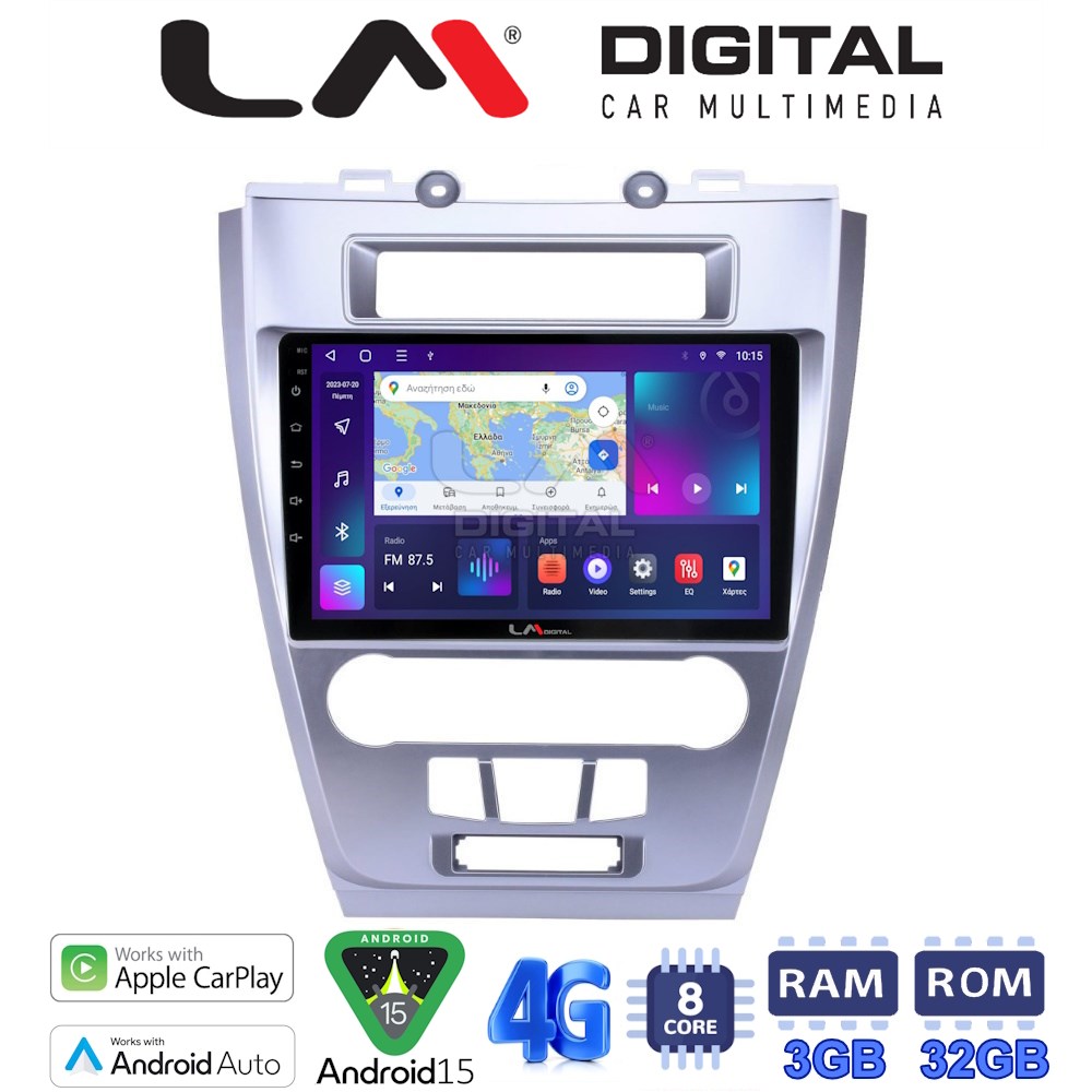LM Digital - LM ZE8047 GPS Οθόνη OEM Multimedia Αυτοκινήτου για Ford Fusion 2012>2017 (CarPlay/AndroidAuto/BT/GPS/WIFI/GPRS)