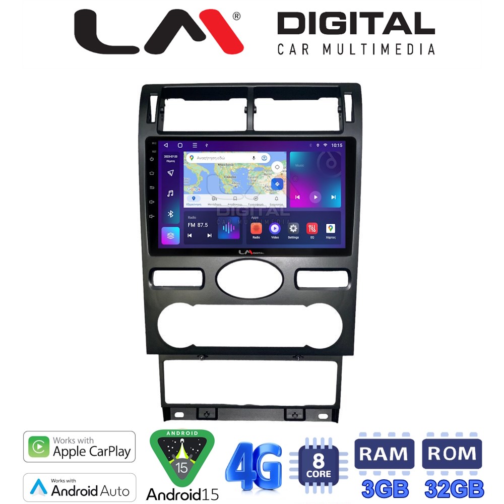 LM Digital - LM ZE8104 GPS Οθόνη OEM Multimedia Αυτοκινήτου για Ford Mondeo 2003 > 2006 (CarPlay/AndroidAuto/BT/GPS/WIFI/GPRS)