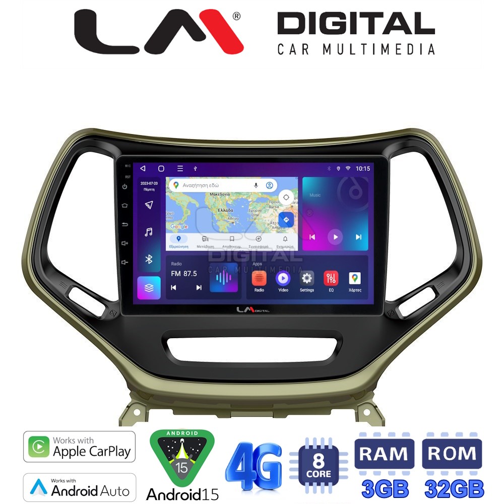 LM Digital - LM ZE8119 GPS Οθόνη OEM Multimedia Αυτοκινήτου για JEEP CHEROKEE 2014>  (CarPlay/AndroidAuto/BT/GPS/WIFI/GPRS)