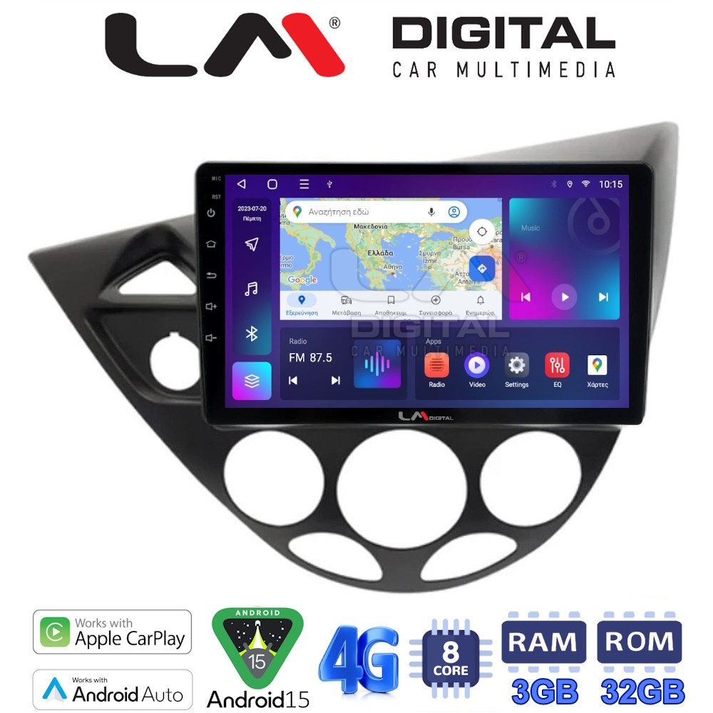 LM Digital - LM ZE8236 GPS Οθόνη OEM Multimedia Αυτοκινήτου για Ford Focus 1998 > 2004 (CarPlay/AndroidAuto/BT/GPS/WIFI/GPRS)