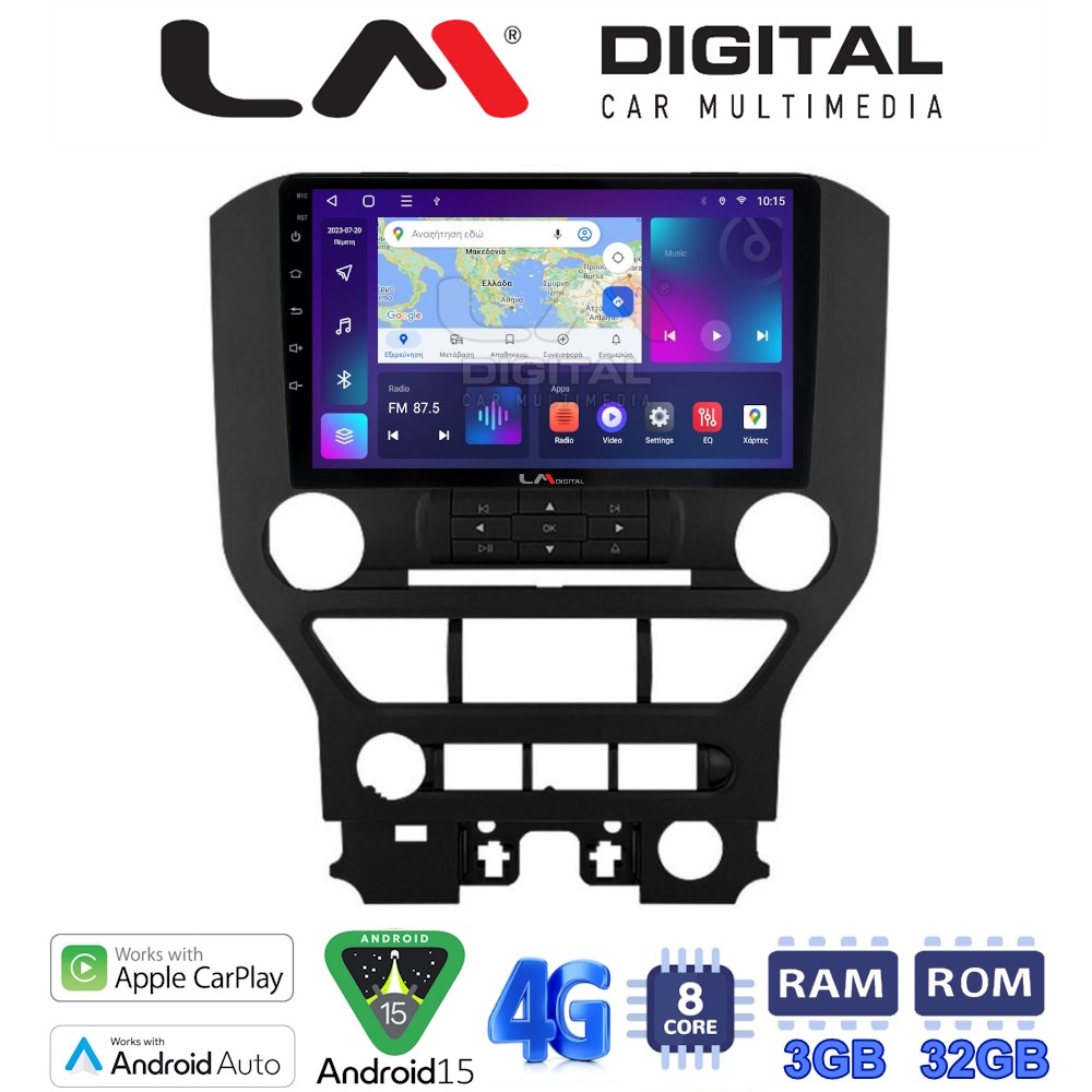LM Digital - LM ZE8240 GPS Οθόνη OEM Multimedia Αυτοκινήτου για FORD MUSTANG  > 2015 (CarPlay/AndroidAuto/BT/GPS/WIFI/GPRS)